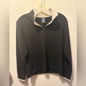 KUHL Womens Alfpaca Fleece 1/4 Zip Pullover Sweater Mock Neck Brown small